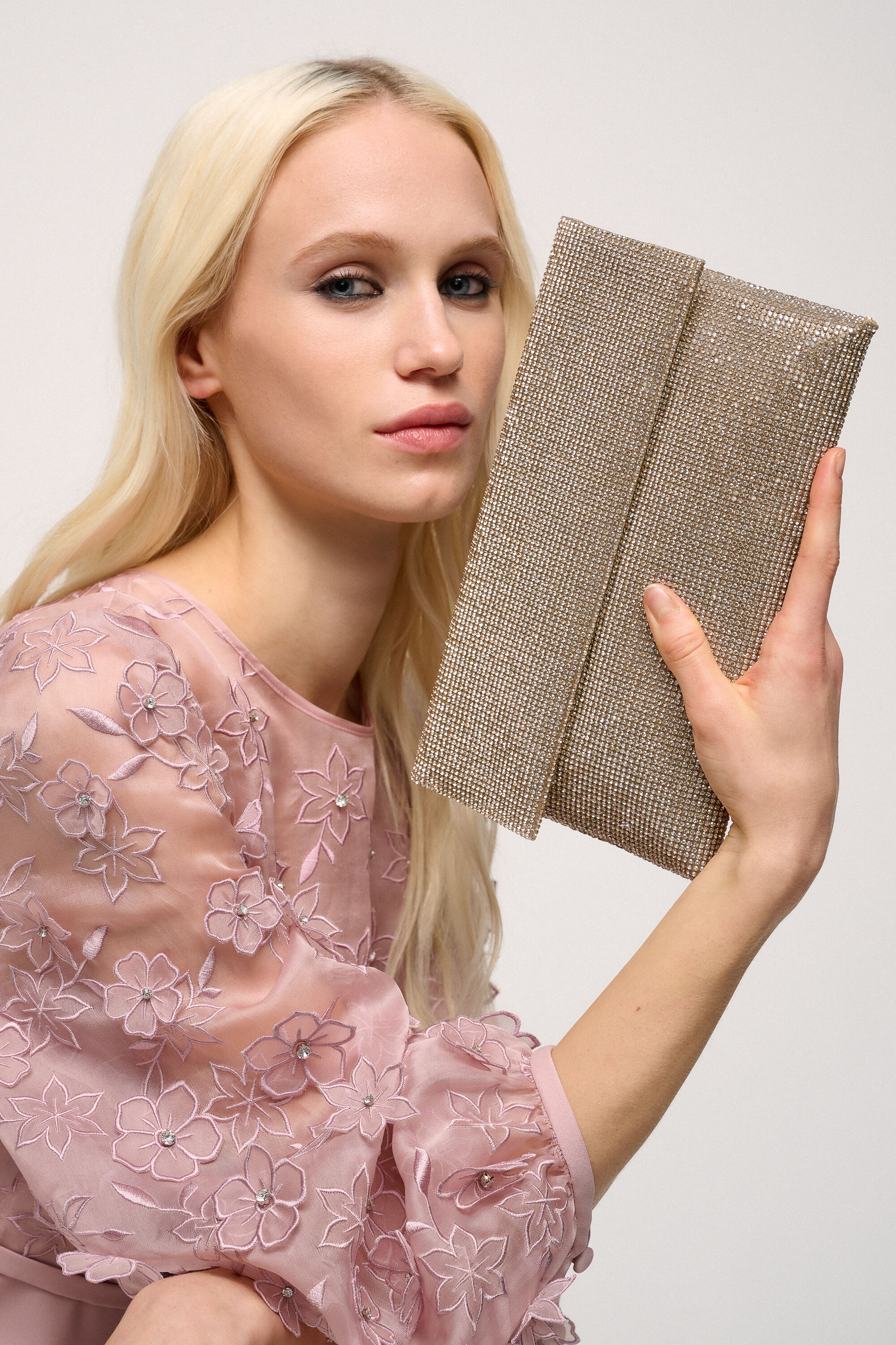 Imma Rhinestone clutch bag Luisa Spagnoli